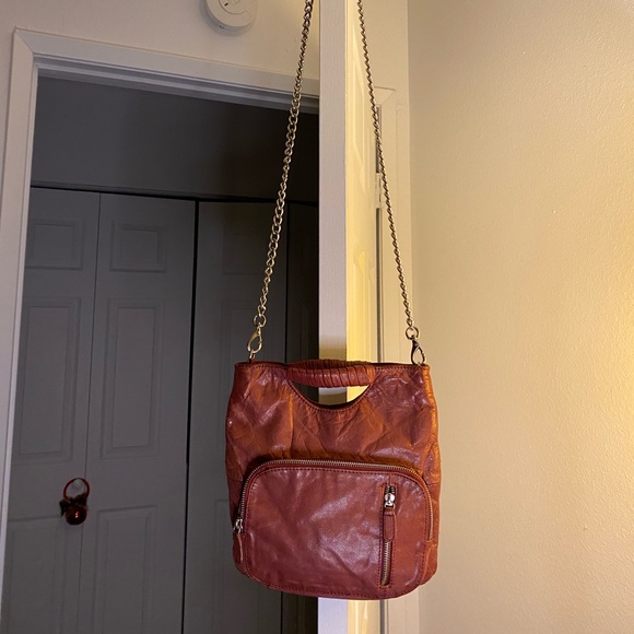 BCBGmaxazria 100% Leather Clutch with chain strap - Picture 13 of 16